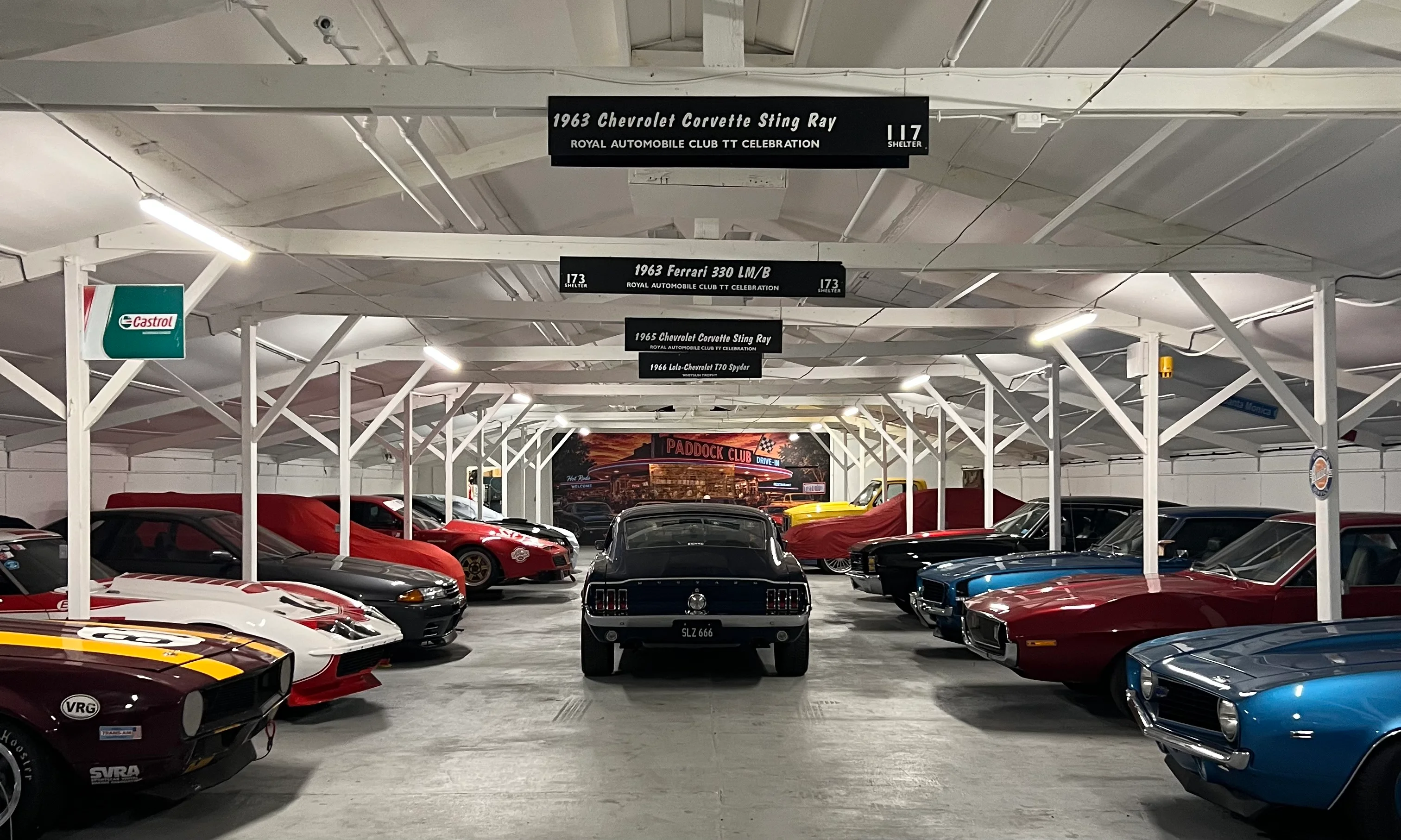 Classic and performance cars stored inside The Paddock